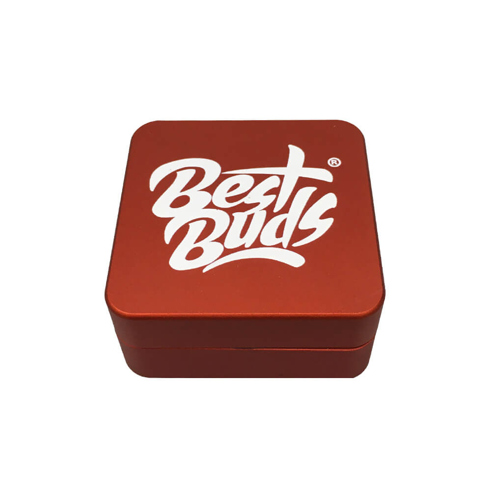 Best Buds Flat Square Aluminium Grinder 2 pièces (50 mm)