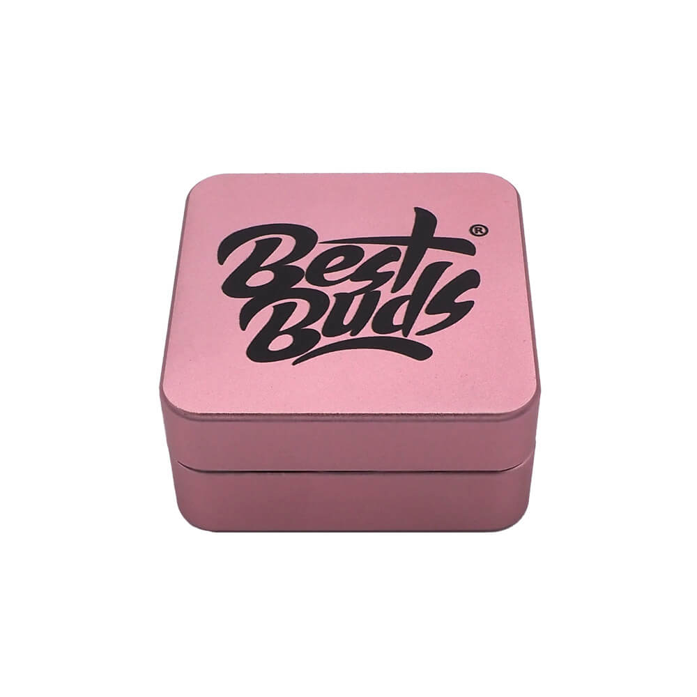 Best Buds Flat Square Aluminium Grinder 2 pièces (50 mm)