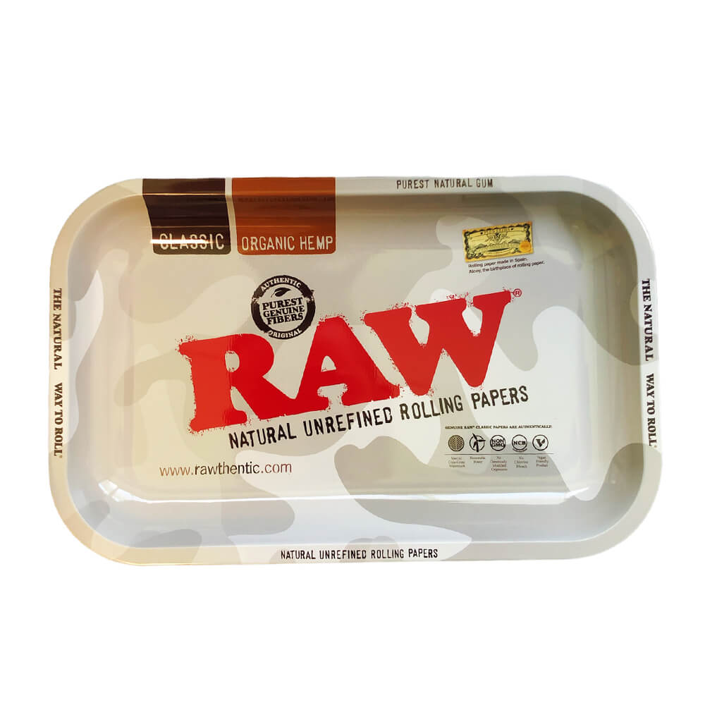 Plateau à roulettes en métal RAW Artic Camo de taille moyenne