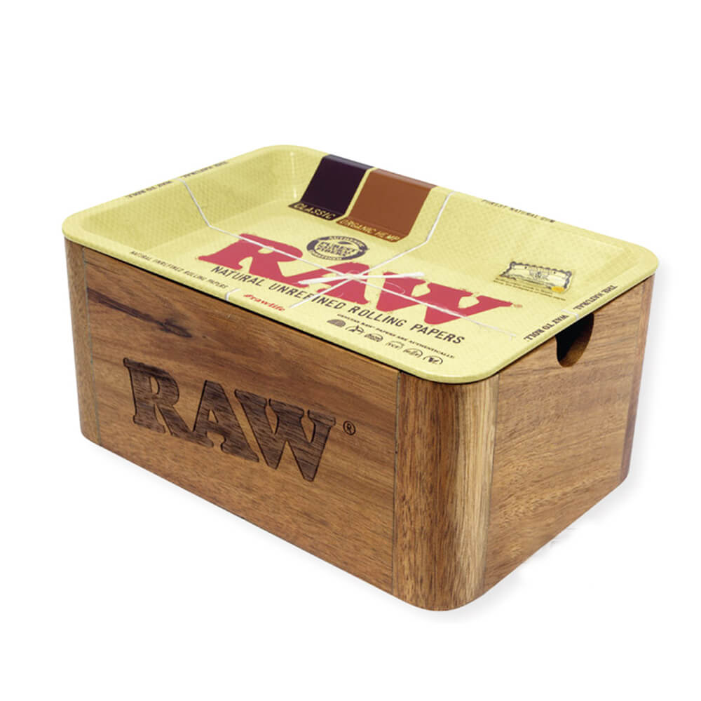 Mini plateau RAW Cache Box + boîte en bois