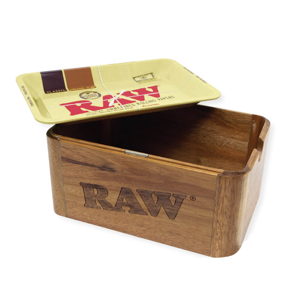 Mini plateau RAW Cache Box + boîte en bois