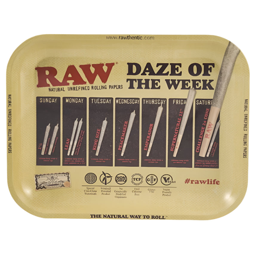 RAW-Grand plateau à rouler en métal Daze Of The Week