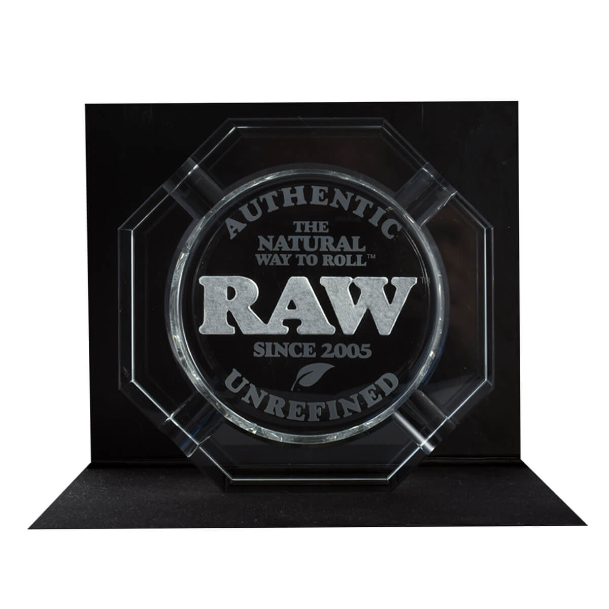 Cendrier en cristal sans plomb RAW + coffret cadeau