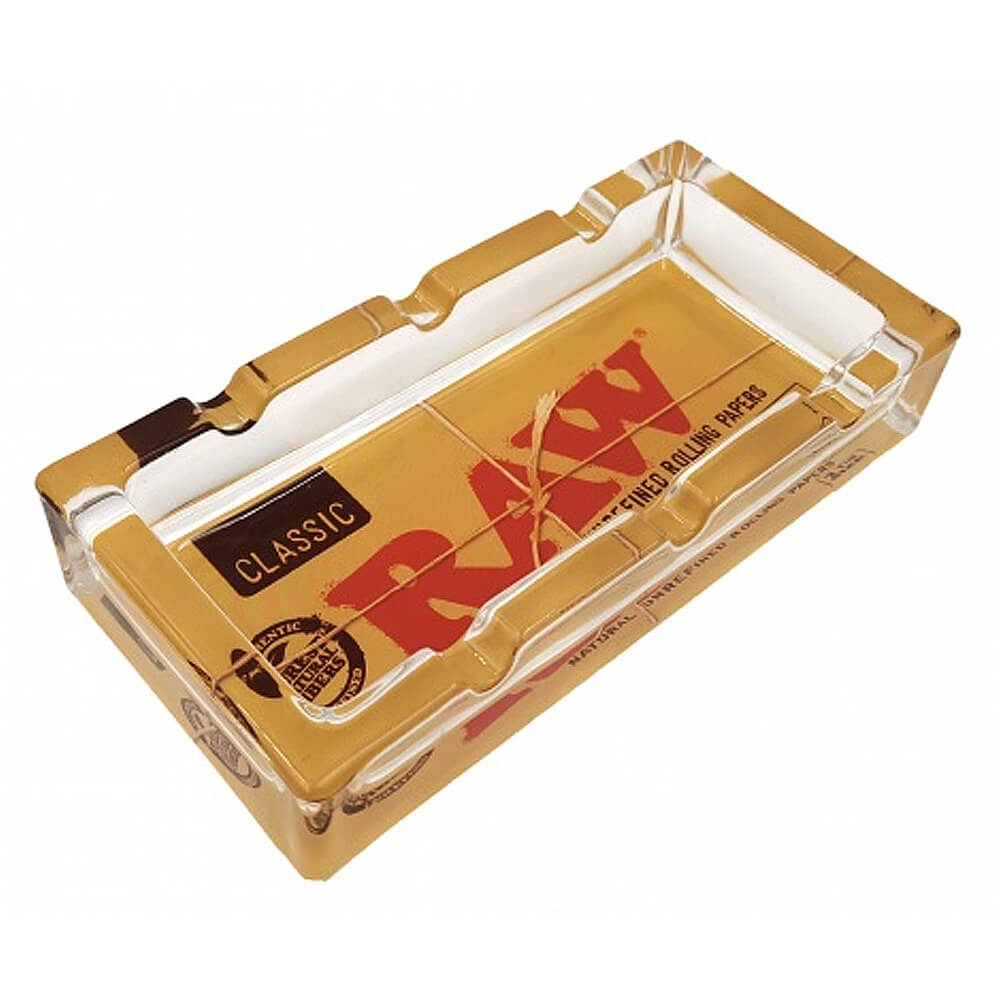Cendrier rectangulaire en verre RAW 16 cm