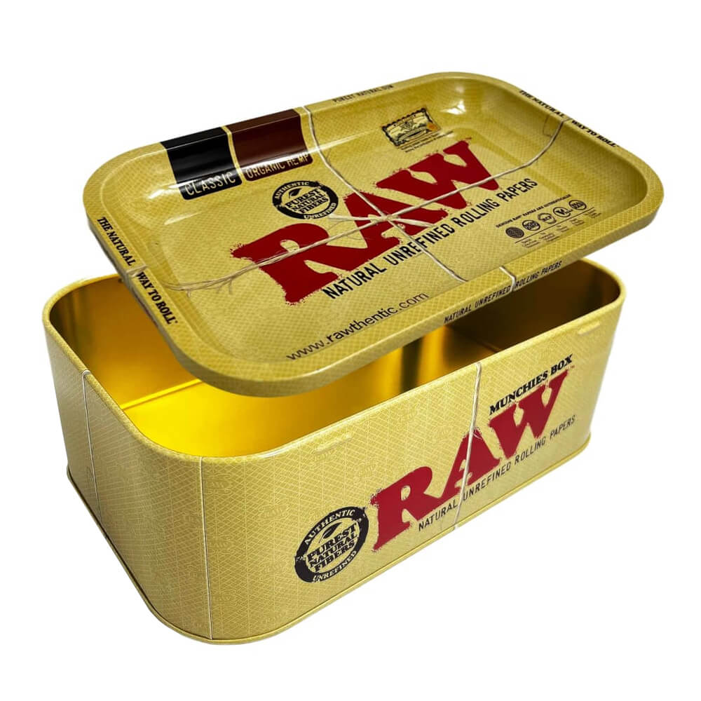 Plateau métallique RAW Munchies Box avec boîte de rangement