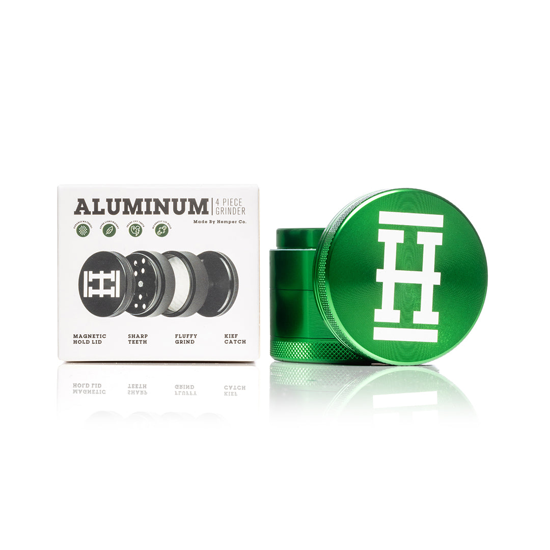 Anodized Aluminum Herb Grinder | 4 Piece 2.2" Large Size