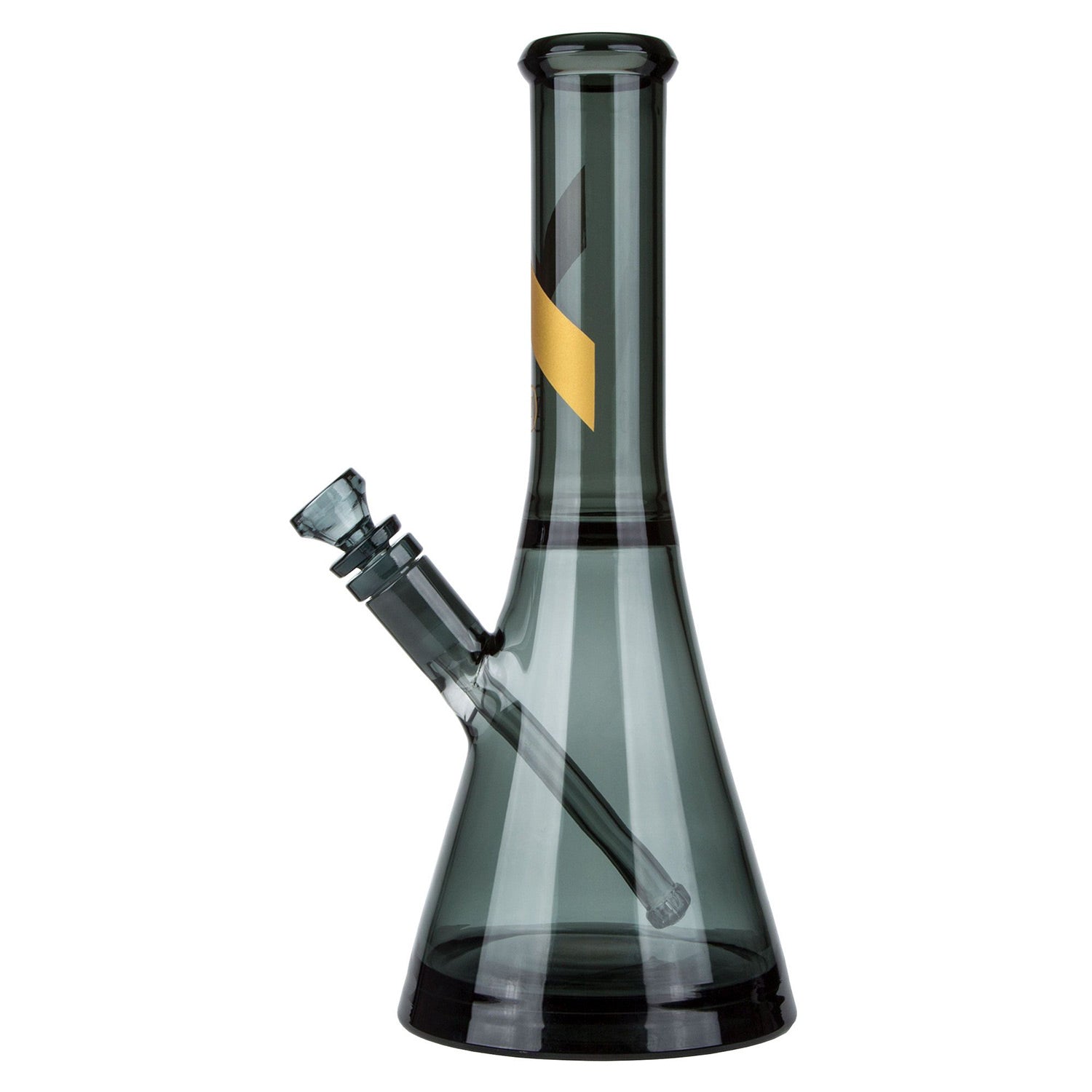 Marley Natural - Smoked Glass Water Pipe with Gold Stripe Decal